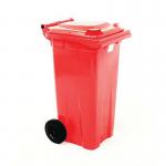 2Work Wheelie Bin 120 Litre Red 2W10835 2W10835
