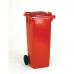 2Work Wheelie Bin 140 Litre Red 2W10840 2W10840