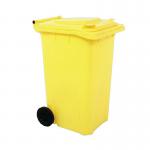 2Work Wheelie Bin 240 Litre Yellow 2W10845 2W10845