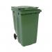2Work Wheelie Bin 360 Litre Green 2W10847 2W10847