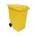 2Work Wheelie Bin 360 Litre Yellow 2W10852 2W10852