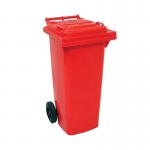 2Work Wheelie Bin 80 Litre Red 2W10856 2W10856