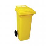 2Work Wheelie Bin 80 Litre Yellow 2W10857 2W10857