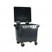 2Work Wheelie Bin 1100 Litre with Flat Lid Grey 2W10859 2W10859