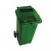 2Work Wheelie Bin Waste Slot Lid 120 Litre Green 2W10872 2W10872