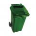 2Work Wheelie Bin Waste Slot Lid 360 Litre Green 2W10885 2W10885