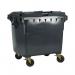 2Work Wheelie Bin 660 Litre with Lockable Lid Grey 2W10889 2W10889