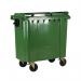 2Work Wheelie Bin 770 Litre with Lockable Lid Green 2W10892 2W10892