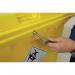 2Work Wheelie Bin Clinical Waste 80 Litre 2 Wheel Lock Yellow 2W10898 2W10898