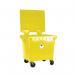 2Work Wheelie Bin Clinical Waste 1100 Litre Lockable Yellow 2W10899 2W10899