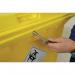 2Work Wheelie Bin Clinical Waste 1100 Litre Lockable Yellow 2W10899 2W10899