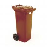 2Work Wheelie Bin 80 Litre Brown 2W10913 2W10913