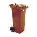 2Work Wheelie Bin 80 Litre Brown 2W10913 2W10913