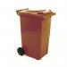 2Work Wheelie Bin 240 Litre Brown 2W10916 2W10916