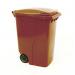 2Work Wheelie Bin 360 Litre Brown 2W10917 2W10917