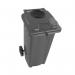 2Work Wheelie Bin 140 Litre with Bottle Bank and Lock Grey 2W10926 2W10926