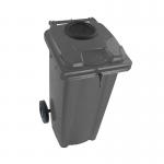 2Work Wheelie Bin 360 Litre with Bottle Bank and Lock Grey 2W10934 2W10934