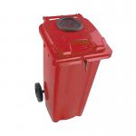 2Work Wheelie Bin 360 Litre with Bottle Bank Aperture and Lock 2W10937 2W10937