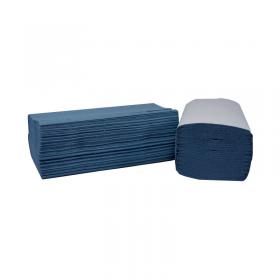 2Work 1-Ply I-Fold Hand Towels Blue 20 x 180 Sheets (Pack of 3600) 2W70104 2W70104