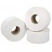 2Work Mini Jumbo Toilet Roll 2-Ply White 92mmx200m Core 76mm (Pack of 12) 2W70323 2W70323