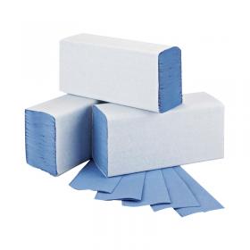 2Work M-Fold Hand Towel 1-Ply 240x220mm Blue (Pack of 3000) 2W71923 2W71923