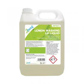 2Work Washing Up Liquid Lemon Scent 5 Litre Bottle 2W76013 2W76013