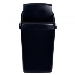 2Work Swing Top Bin 50 Litre Black 2W810012 2W810012