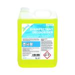 2Work Bactericidal Disinfectant Deodoriser Lemon Scent 5 Litre 2W85444 2W85444