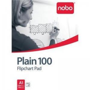 Nobo Flipchart Pad 100 Sheets 70gsm A1 Plain Ref 34633681 Pack 2