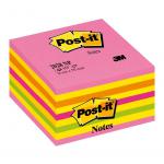 Post-it Note Cube Pad of 450 Sheets 76x76mm Neon Assorted Ref 2028NP 300344