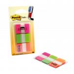 Post-it Index Strong 25mm Assorted Pink Green and Orange Ref 686-PGO [Pack of 66 Tabs] 300354