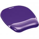 Fellowes Crystal Mouse Mat Pad with Wrist Rest Gel Purple Ref 91441 301311
