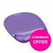 Fellowes Crystal Mouse Mat Pad with Wrist Rest Gel Purple Ref 91441 301311