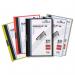 Durable Duraclip Folder PVC Clear Front 3mm Spine for 30 Sheets A4 Red Ref 220003 [Pack 25] 301443