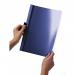 Durable Duraclip Folder PVC Clear Front 6mm Spine for 60 Sheets A4 Midnight Blue Ref 2209/28 [Pack 25] 301446