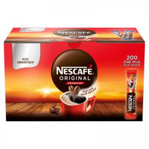 Nescafe Original Instant Coffee Granules Stick Sachets Pack 200 301920