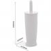 Addis Closed Toilet Brush Set, Plastic, White, 12.5 x 12.5 x 39 cm, 510284 304519