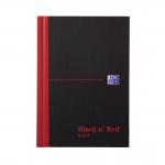 Black n Red Notebook Casebound 90gsm Ruled 192pp A6 Ref 100080429 [Pack 5] 305365