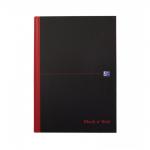 Black n Red Notebook Casebound 90gsm Ruled Indexed A-Z 192pp A4 Ref 100080432 [Pack 5] 305372