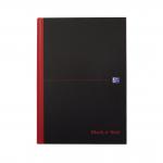 Black n Red Notebook Casebound 90gsm Ruled Indexed A-Z 192pp A4 Ref 100080432 [Pack 5] 305372