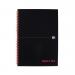 Black n Red Notebook Wirebound 90gsm Ruled 140pp A4 Glossy Black Ref 400115985 [Pack 5] 305707