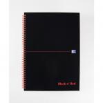 Black n Red Notebook Wirebound 90gsm Ruled Indexed A-Z 140pp A4 Ref 100080232 [Pack 5] 305722