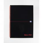 Black n Red Notebook Wirebound 90gsm Ruled Indexed A-Z 140pp A4 Ref 100080232 [Pack 5] 305722
