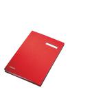 Signature Book 20 Compartments Durable Blotting Card 340x240mm Red 306790