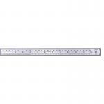 Linex Ruler Stainless Steel Imperial and Metric with Conversion Table 600mm Silver Ref LXESL60 307370