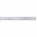 Linex Ruler Stainless Steel Imperial and Metric with Conversion Table 600mm Silver Ref LXESL60 307370