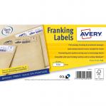 Avery Auto Franking Labels 1 per Sheet 140x38mm White Ref FL04 [1000 Labels] 307470