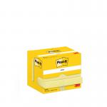 Post-it Canary Yellow Notes Pad of 100 Sheets 38x51mm Ref 653E [Pack 12] 308000