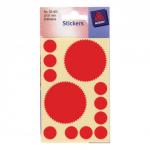 Avery Packets of Labels Company Seal Diam 51mm Red Ref 32-400 [10 x 8 Labels] 309488