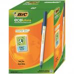 Bic Ecolutions Stic Ball Pen Recycled Slim 1.0mm Tip 0.32mm Line Blue Ref 893240 [Pack 60] 309640